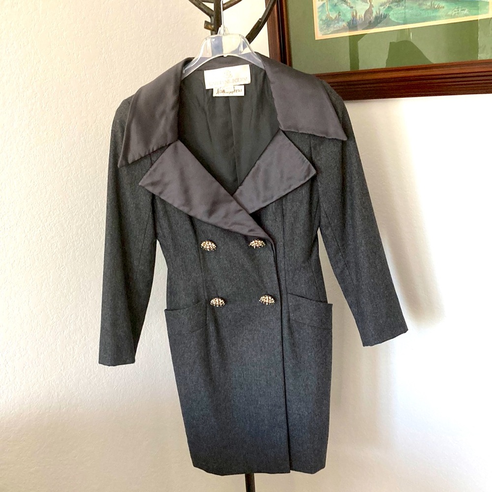 Carolyne Roehm Vintage Union Made Wool Coat For Neiman Marcus Size 8